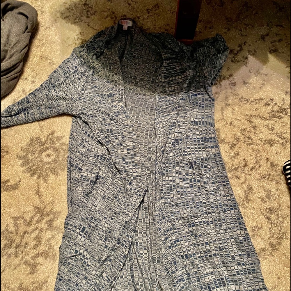 Blue heathered look Sarah duster